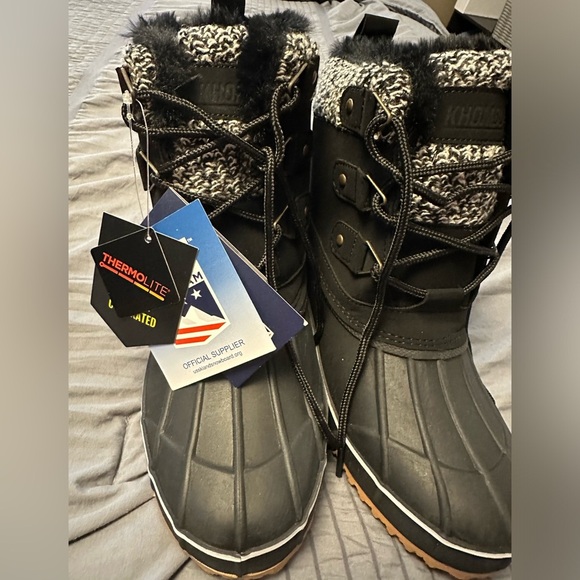 Khumbu Faux Fur Lined Winter Snow Boot Black Women's sz 10 - Picture 5 of 7